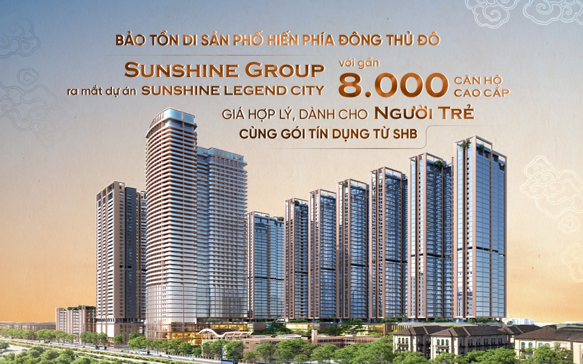 Sunshine Group ra mắt Sunshine Legend City với gần 8.000 căn hộ cao cấp giá hợp lý dành cho người trẻ cùng gói tín dụng từ SHB - góp phần bảo tồn di sản Phố Hiến phía Đông Thủ đô